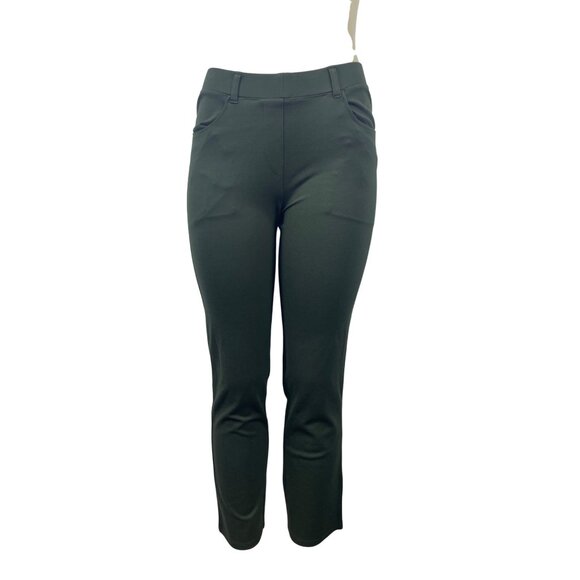 Quince Dark Green Stretch Trousers  Womens Dress Pants Sz M/P - NEW - Picture 1 of 6